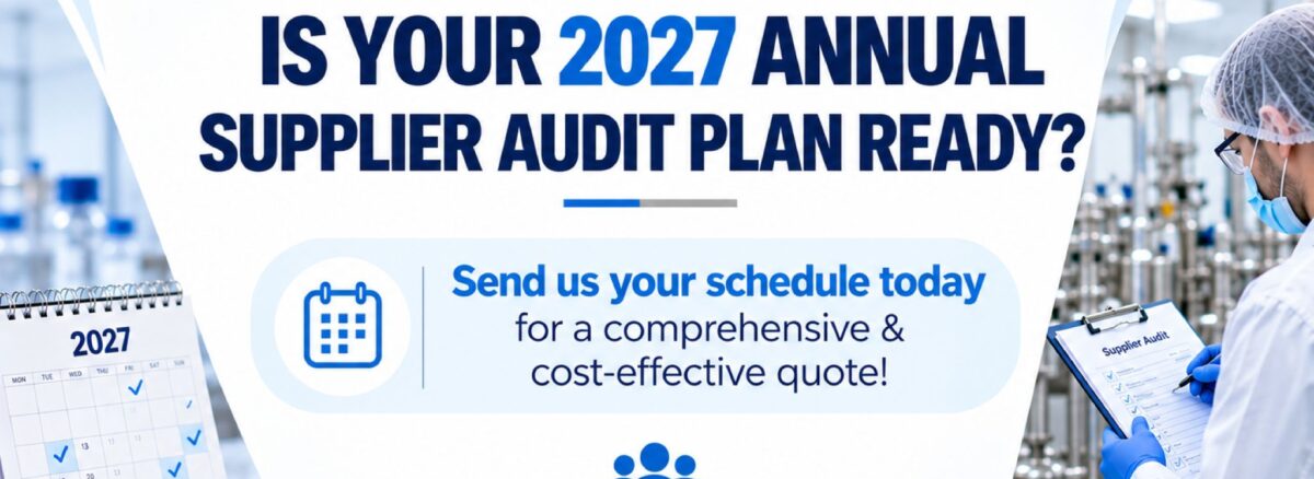 Annual Supplier Quality Audits Planner 2027