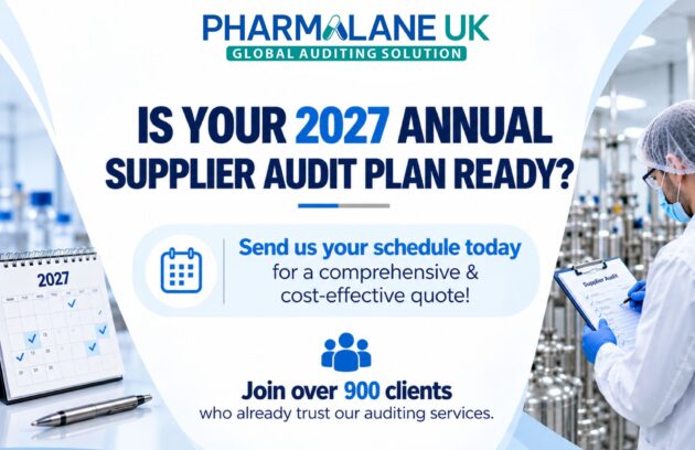 Annual Supplier Quality Audits Planner 2027